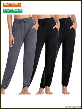 Women's Wide Leg Yoga Pants with Pockets Stretch Comfy Lounge Workout Pants